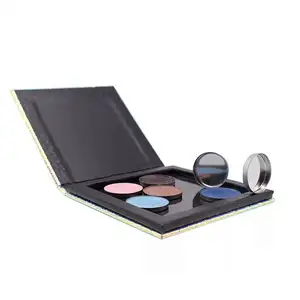 空眼影调色板化妆盒9盒磁性容器与定制印刷金属彩虹苍白