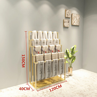 Étagère de présentation moderne pour magasin de vêtements, structure en fer, hauteur réglable, pour le rangement des foulards, draps, serviettes et oreillers
