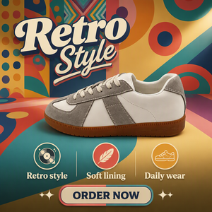 OEM Custom Women Low Top German <strong>Trainer</strong> Shoes Manufacturer Supply White Cow Leather Rubber Sole Retro Sneakers Bulk Order - Product Image 5
