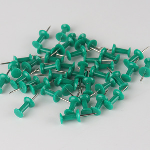 Green T-shaped Thumb Tacks Plastic <b>Wall</b> <b>Nails</b> For Photo Display DIY Fixing - Product Image 2