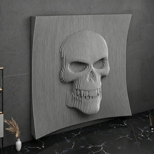 Difusor Acústico Decorativo de Pared con Listones de Madera Sólida con Curva Ondulada 3D M54 para Decoración de Interiores de Sala de Estar y Hotel - Product Image 4