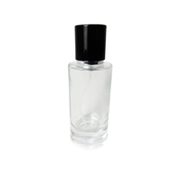 Flacon de parfum vide de luxe personnalisé avec logo, 50 ml, en verre, avec bouchon pulvérisateur, pompe pulvérisatrice, impression sérigraphique transparente