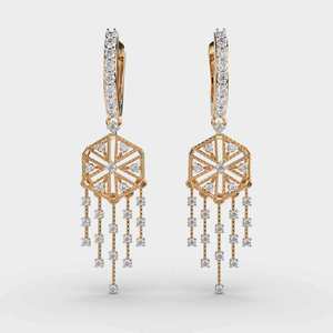 Boucles d'oreilles clous en diamant en argent sterling 925, bijoux fins de créateur pour femme, cadeau idéal pour mariages et célébrations - Product Image 6