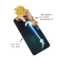 Lámpara de Escritorio Pequeña con Inducción Magnética y Atmósfera Saiyan de Goku