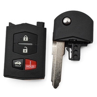 Étui de clé pliable à 4 boutons pour télécommande de voiture