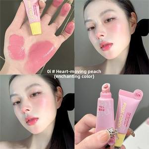 Nouveau gros pincement liquide Rouge beauté Blush couleur unique lèvres et joue double usage formule liquide naturelle pas de tests sur les animaux - Product Image 6