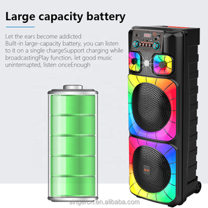 Zqs12213 kép 12 inch OEM nhà máy giá công suất cao 50W loa không dây khuếch đại di động RGB ánh sáng bên loa - Product Image 5