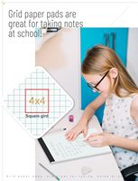 Bloc-notes quadrillé pour plans, papier graphique, bloc-notes juridique, papeterie de bureau scolaire, logo personnalisé, 30 feuilles détachables, 8,5'' x 11''