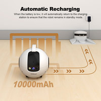 Cámara de Seguridad para el Hogar con Sensor CMOS HD 2K de 4MP, Robot Guardián Móvil con Monitoreo Interactivo, Cámara para Mascotas con IA y Base de Carga