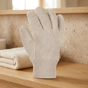 Gants de travail en coton éponge écologiques à 5 doigts avec poignet tricoté pour boulangerie, fonderie, soudure, industrie du verre - Product Image 5