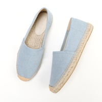 Espadrilles en jean classiques tendance à enfiler, antidérapantes et respirantes, design plat pour printemps, été, automne – Grande Vente