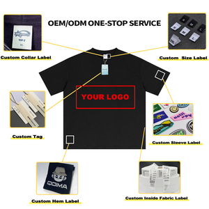 Camiseta de Manga Corta para Hombre, Estilo Urbano Moderno, 325g, con Estampado de Cuadros en Relieve, Lavada y Desgastada, con Bordes Deshilachados, ODM/OEM - Product Image 6