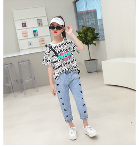 Set di <span class=keywords><strong>Abbigliamento</strong></span> Estivo 2025 per Bambine e Ragazze, 2 Pezzi: Top a Maniche Corte e Gonne - Product Image 6