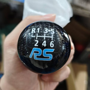 Poignée de levier de vitesse universelle à 6 vitesses en fibre de carbone haute performance avec 3 adaptateurs, pièce de rénovation intérieure pour Ford <span class=keywords><strong>Focus</strong></span> Rouge <span class=keywords><strong>ST</strong></span> Bleu RS - Product Image 5
