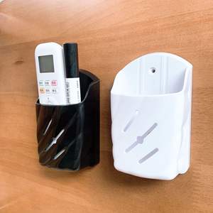 Wall Mounted Storage Box Remote <b>Control</b> <b>Holder</b> Dual Purpose Bedside Organizer Rectangle Shape No Drill Installation - Product Image 1