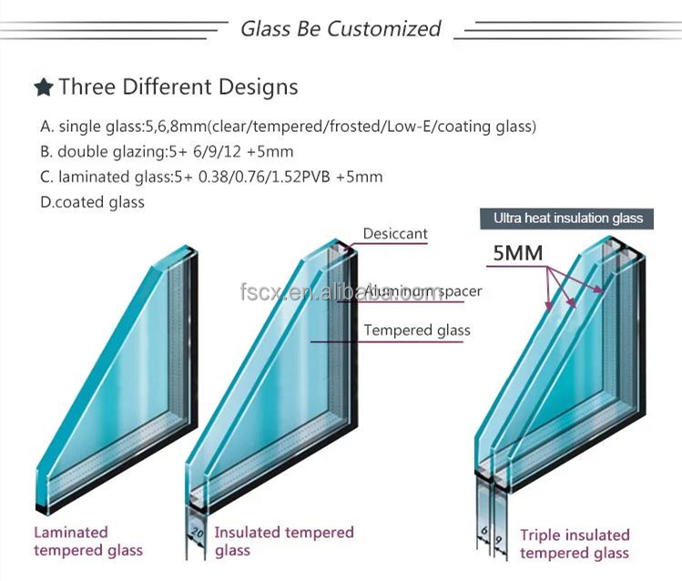 Narrow Frame Slim Aluminum Slide Door Heat Resistant Exterior Sliding Door