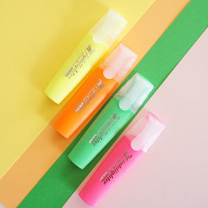 Stylo surligneur personnalisé avec logo OEM d'usine, encre fluorescente pastel, ensemble de marqueurs textuels pour l'école et le bureau - Product Image 3