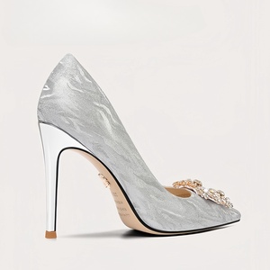 <span class=keywords><strong>Scarpe</strong></span> <span class=keywords><strong>da</strong></span> <span class=keywords><strong>sposa</strong></span> con <span class=keywords><strong>tacco</strong></span> alto a spillo alla moda donna <span class=keywords><strong>tacco</strong></span> <span class=keywords><strong>basso</strong></span> con fibbia lucida Slip-On décolleté autunno/estate - Product Image 2