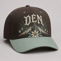 Cappellino da Baseball Personalizzato con Ricamo in Stile Old English, 5 Pannelli, Visiera Curva, Stile Dad Hat, Streetwear West Coast, Vendita all'Ingrosso, Basso MOQ