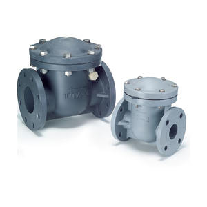 Válvula de Retención de PVC, Tipo Bola con Palanca Oscilante, Rosca NPT BSPT, Unión Simple y Doble, Plástico - Product Image 1