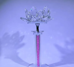Venta Directa de Fábrica, Portavelas de Cristal Hecho a Mano con Diamantes de Colores, Lámpara de Ghee, Ofrenda de Templo, Luz Eterna - Product Image 5