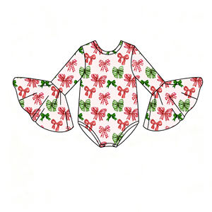 Custom Western Fall Bamboe Baby Meisjes Kleding Bodysuit Cowgirl Cactus Boot Flare Bel Mouw Western Peuter Baby Girl Romper - Product Image 6