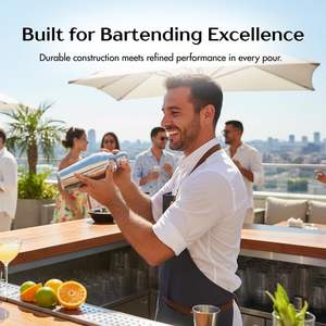 Coctelera de Acero Inoxidable 201 de Alta Calidad, Estilo Francés, Negro Mate, 750 ml - Product Image 4