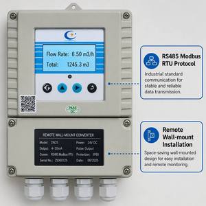Débitmètre magnétique CXLD DN25 PN40, avec électrode en PTFE 316L, RS485 Modbus - Product Image 5