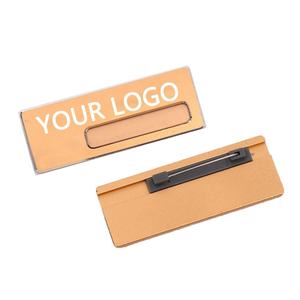Custom <b>Plate</b> Stainless Steel Blank Metal Sublimation Magnet <b>Name</b> Button Badge Engrave Employee Magnetic <b>Name</b> Badge Holders - Product Image 5