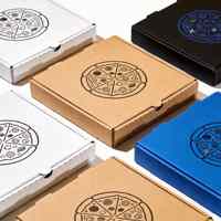 Boîte à pizza personnalisée avec logo, emballage alimentaire en gros, boîte en carton ondulé pour l'emballage et la livraison de pizzas