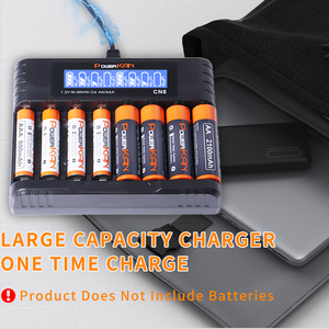 CN8-new 18650 Battery Charger LCD hiển thị 1-12 slots 3.7V lithium có thể sạc lại tương thích 16340 14500 18650 26650 12V điện áp - Product Image 4