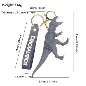 Nouveau porte-clés dinosaure Tyrannosaurus Rex, pendentif créatif pour sac ou clés de voiture, petit cadeau pour couple, vente en gros - Product Image 4