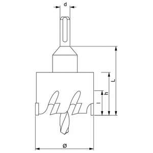FERVI - F019/051 Cortador de agujeros con punta de carburo de tungsteno-EAN 8012667314484 BROCAS SIERRAS Y ARBORES - Product Image 2
