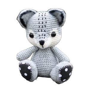 Juguete de Peluche de Lobo Hecho a Mano, de Algodón, Seguro, Personalizado, Suave, Tejido a Crochet, <span class=keywords><strong>Amigurumi</strong></span>, para Regalo de Navidad - Product Image 1