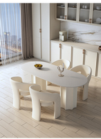 Chaise de salle à manger crème de luxe moderne avec sac souple dossier blanc pur nouveau style de loisirs minimaliste pour la maison petit appartement hôtel