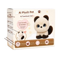Boneka Kucing Tuantuan AI Pintar Berbahan Polyester Memory Foam, Mainan Elektronik Doupao, Teman Emosional, Hadiah Multibahasa