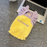 Sweat à capuche pour animaux de compagnie en fausse fourrure de vison écologique, à volants, pour l'hiver, motif animal mignon, vêtements de marche en plein air pour le Nouvel An