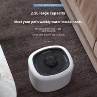 Bebedero para Gatos de 2.5L, Dispensador de Agua Automático, Diseño Desmontable, Fácil de Limpiar, Funcionamiento Silencioso, Moderno, de Plástico