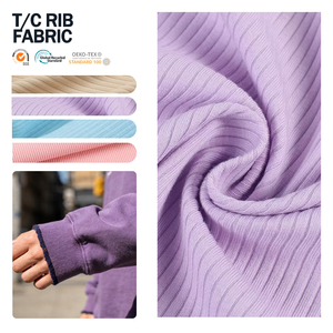 ผ้าคอตตอนริบถัก 2x2 ผสมโพลีเอสเตอร์ยืดได้ สำหรับเสื้อแจ็คเก็ตบอมเบอร์เด็ก แขนเสื้อเชิ้ต - Product Image 1