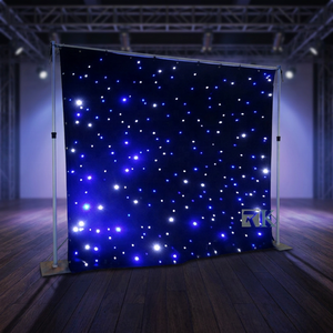 Wedding Party <b>LED</b> <b>Star</b> Curtain Stage Background Elegant Portable Pipe - Product Image 2
