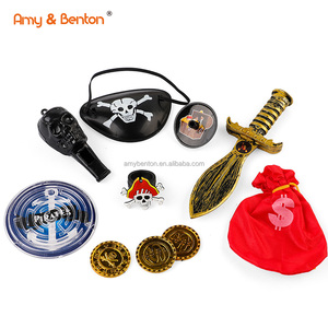 Juego <span class=keywords><strong>de</strong></span> juguetes piratas personalizados para niños, juguetes piratas Retro para fiesta temática <span class=keywords><strong>pirata</strong></span>, suministros <span class=keywords><strong>de</strong></span> Cosplay <span class=keywords><strong>de</strong></span> Halloween, anillo <span class=keywords><strong>de</strong></span> monedas con parche en el ojo - Product Image 2