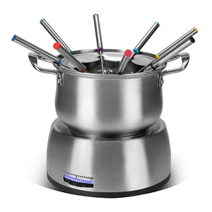 Ensemble de casseroles à <span class=keywords><strong>fondue</strong></span> électrique Marmite à <span class=keywords><strong>fondue</strong></span> au fromage en gros avec boîtier en acier inoxydable - Product Image 5