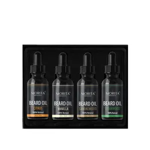 Luxuryale Beard Oil Private Label Shaver 100% olio naturale per la crescita della barba agrumi biologici sandalo barba Oi per uomo bottiglia di vetro