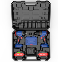 Ensemble d'outils électriques sans fil 2 en 1 de qualité industrielle haute performance, perceuse sans balais, batterie 2.0 4.0, perceuse-visseuse à vitesse variable