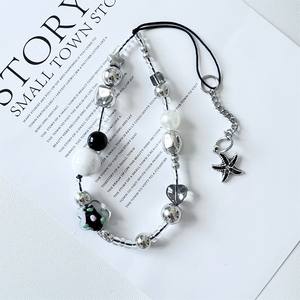 Чехол для мобильного телефона, ремешок, сумка-брелок, аксессуары для телефона, подвеска, Милая цепочка с бабочкой, вышитая бисером - Product Image 5