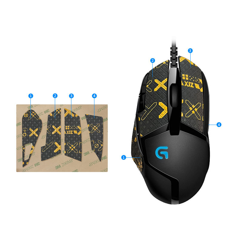 1pcs Half pack Mouse sticker-Gold