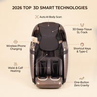 Fauteuil de massage électrique Shiatsu Oyeal, nouveau design 3D à gravité zéro, avec commande vocale IA, confortable pour un massage complet du corps