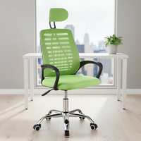 Chaise de bureau ergonomique professionnelle à dossier haut, pivotante à 360°, avec appui-tête réglable, en maille moderne, vente en gros d'usine, nouveau modèle, prix abordable