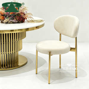Modern <b>Dining</b> Room Golden Metal Leg Velvet Seat Wedding Lounge <b>Chairs</b> for Hotel - Product Image 1