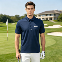 Chemises de golf pour hommes et femmes, à séchage rapide, respirantes, à manches courtes, col polo, sport, tricotées, fermeture à boutons, logo brodé personnalisé